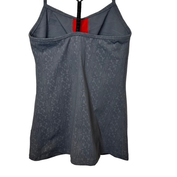 Pure Barre by SPLITS59 Grey Print Built in Bra Razorback Tank Top Size XS - Picture 9 of 9